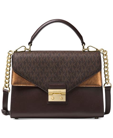 michael kors sloan medium top handle leather satchel|Michael Kors Sloan Medium Top.